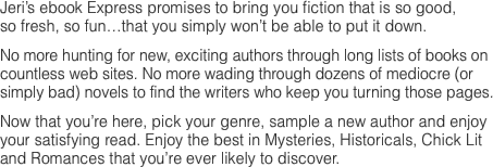 Jeri’s ebook Express promises to